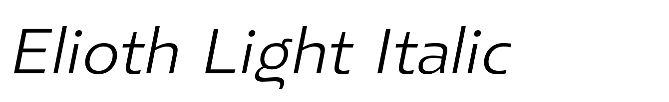 Elioth Light Italic
